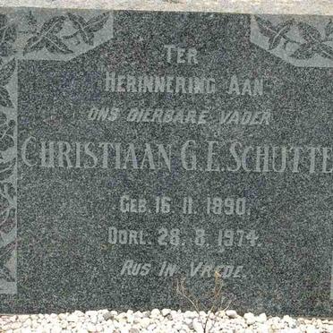 SCHUTTE Christiaan G.E. 1890-1974