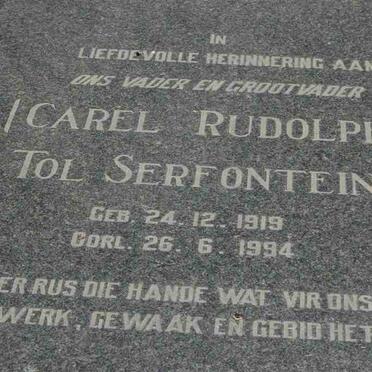 SERFONTEIN Carel Rudolph 1919-1994