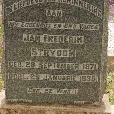STRYDOM Jan Frederik 1871-1938