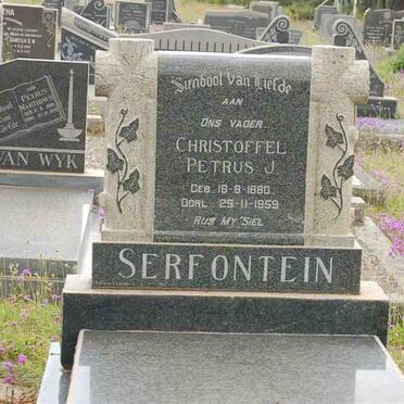 SERFONTEIN Christoffel Petrus J. 1880-1959