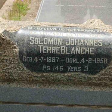 TERREBLANCHE Solomon Johannes 1887-1958