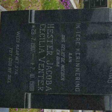 VENTER Hester Jacoba Cecilia 1907-1988