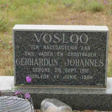 VOSLOO Gerhardus Johannes 1912-1984