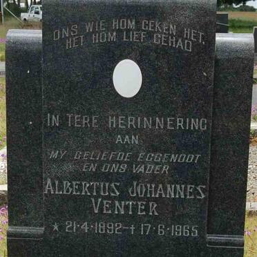 VENTER Albertus Johannes 1892-1965