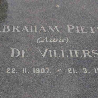 VILLIERS Abraham Pieter, de 1907-1975