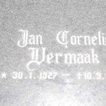 VERMAAK Jan Cornelis 1927-2000 &amp; Rietjie VAN NIEKERK 1928-1999