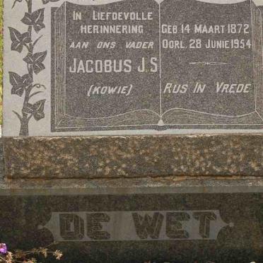 WET Jacobus J.S., de 1872-1954