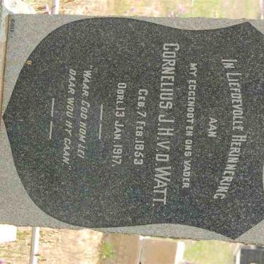 WATT Cornelius J.H., v.d. 1853-1917