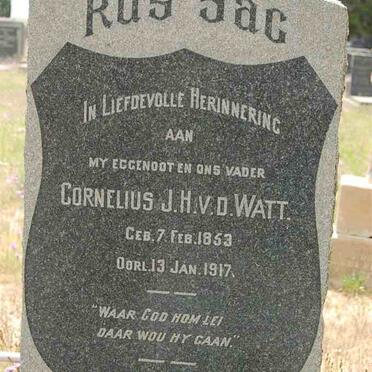 WATT Cornelius J.H., v.d. 1853-1917