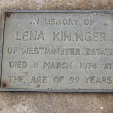 KININGER Lena -1974