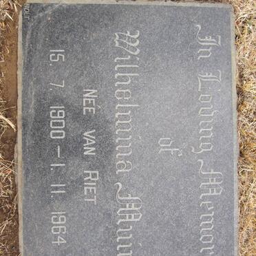 MUIR Wilhelmina nee VAN RIET 1900-1964