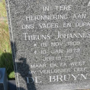 BRUYN Theuns Johannes, de 1909-1979