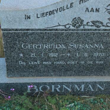 BORNMAN Gertruida Susanna 1912-1970