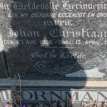 BORNMAN Johan Christiaan 1906-1960 &amp; Carolina Hendrina Gouws HIGGS 1915-2004
