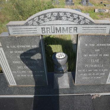 BRÜMMER Andries Gottfried Melancholy 1899-1964 &amp; Elsie Petronella 1903-1986