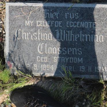 CLAASSENS Christina Wilhelmina nee STRYDOM 1894-1964