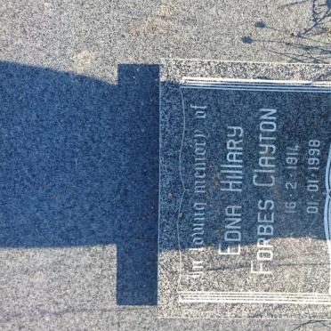 CLAYTON Edna Hilary Forbes 1914-1998