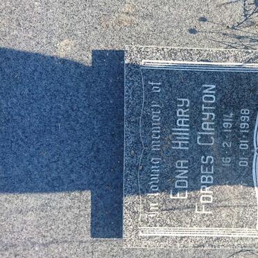 CLAYTON Edna Hilary Forbes 1914-1998