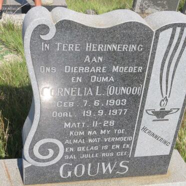 GOUWS Cornelia L. 1903-1977