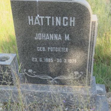 HATTINGH Johanna M. nee POTGIETER 1885-1974