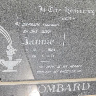 LOMBARD Jannie 1924-1974