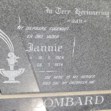 LOMBARD Jannie 1924-1974