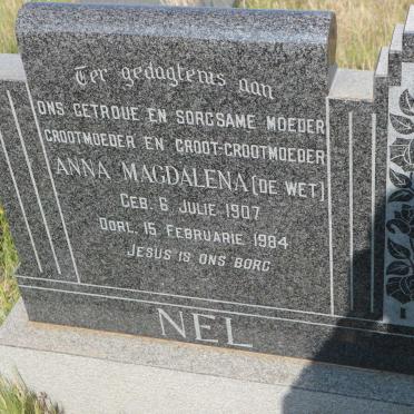 NEL Anna Magdalena nee DE WET 1907-1984