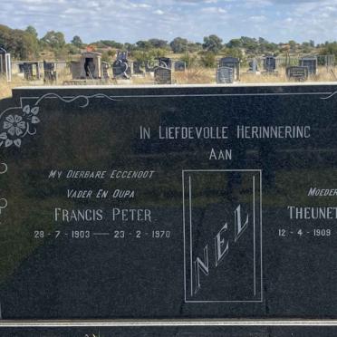 NEL Francis Peter 1903-1970 &amp; Theunetta Louisa BEZUIDENHOUT 1909-2009