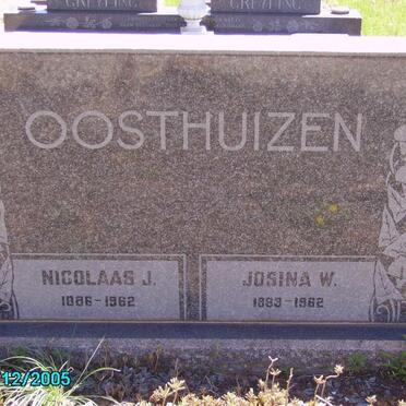 OOSTHUIZEN Nicolaas J. 1886-1962 &amp; Josina W. 1883-1962