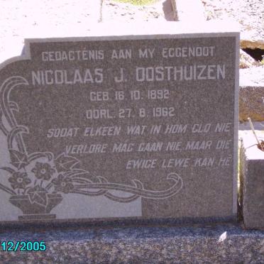 OOSTHUIZEN Nicolaas J. 1892-1962