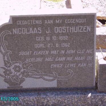 OOSTHUIZEN Nicolaas J. 1892-1962
