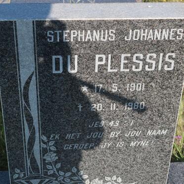PLESSIS Stephanus Johannes, du 1901-1980