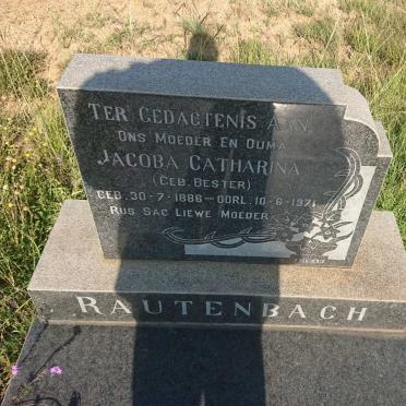 RAUTENBACH Jacoba Catharina nee BESTER 1886-1971