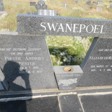 SWANEPOEL Pieter Andries Bester 1895-1973 &amp; Elizabeth Margaretha MAREE 1907-1994