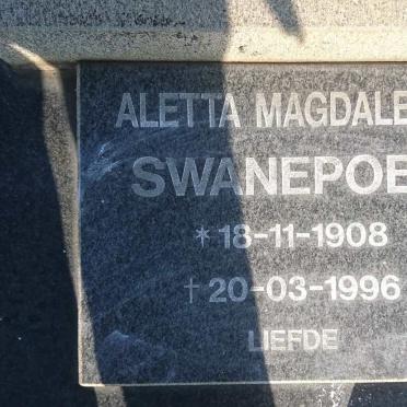 SWANEPOEL Aletta Magdalena 1908-1996