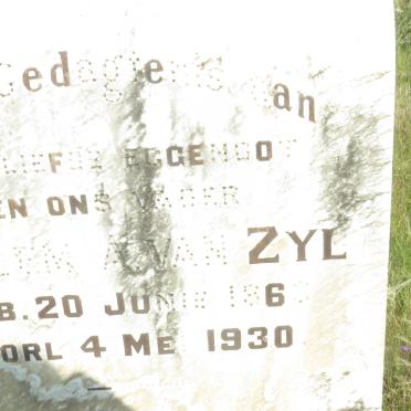 ZYL Willem A., van 186?-1930