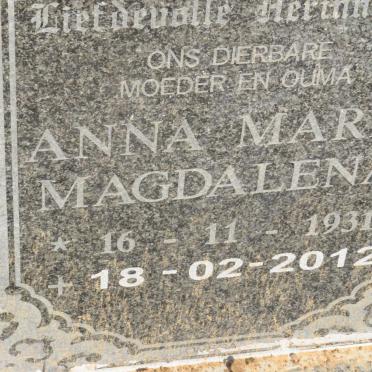 ? Anna Maria Magdalena 1931-2012