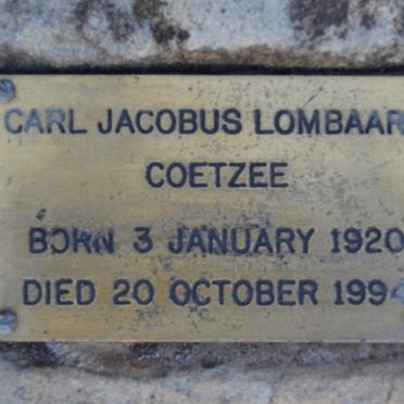 COETZEE Carl Jacobus Lombaard 1920-1994