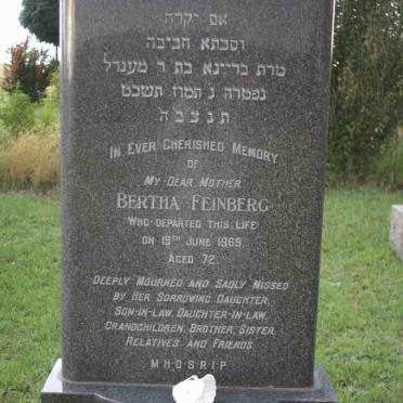 FEINBERG Bertha -1969