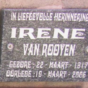 ROOYEN Irene, van 1917-2005