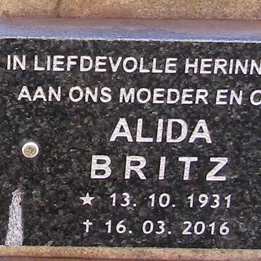 BRITZ Alida 1931-2016