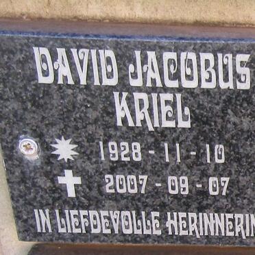 KRIEL David Jacobus 1928-2007