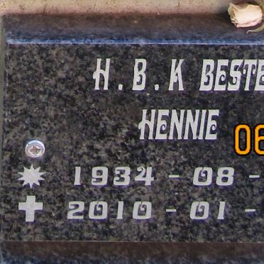 BESTER H.B.K. 1934-2010