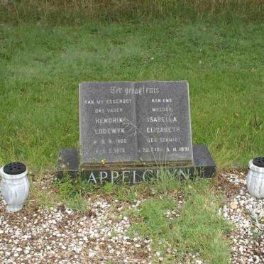 APPELGRYN Hendrik Lodewyk 1909-1975 &amp; Isabella Elizabeth SCHMIDT 1911-1991