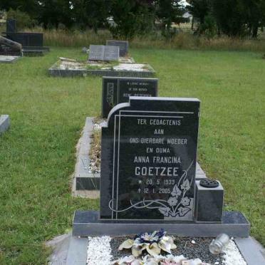 COETZEE Anna Francina 1933-2005