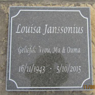 JANSSONIUS Louisa 1943-2015
