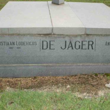 JAGER Christiaan Lodevicus, de 1887-1919 &amp; Anna Susanna VAN ROOYEN 1891-1973