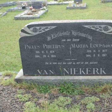 NIEKERK Paulus Phillipus, van 1874-1955 &amp; Martha Louisa HUMPHRIS 1877-1967