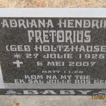 PRETORIUS Adriana Hendrika nee HOLTZHAUSEN 1925-2007