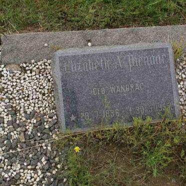 PIENAAR Elizabeth A. nee WANDRAG 1896-1955